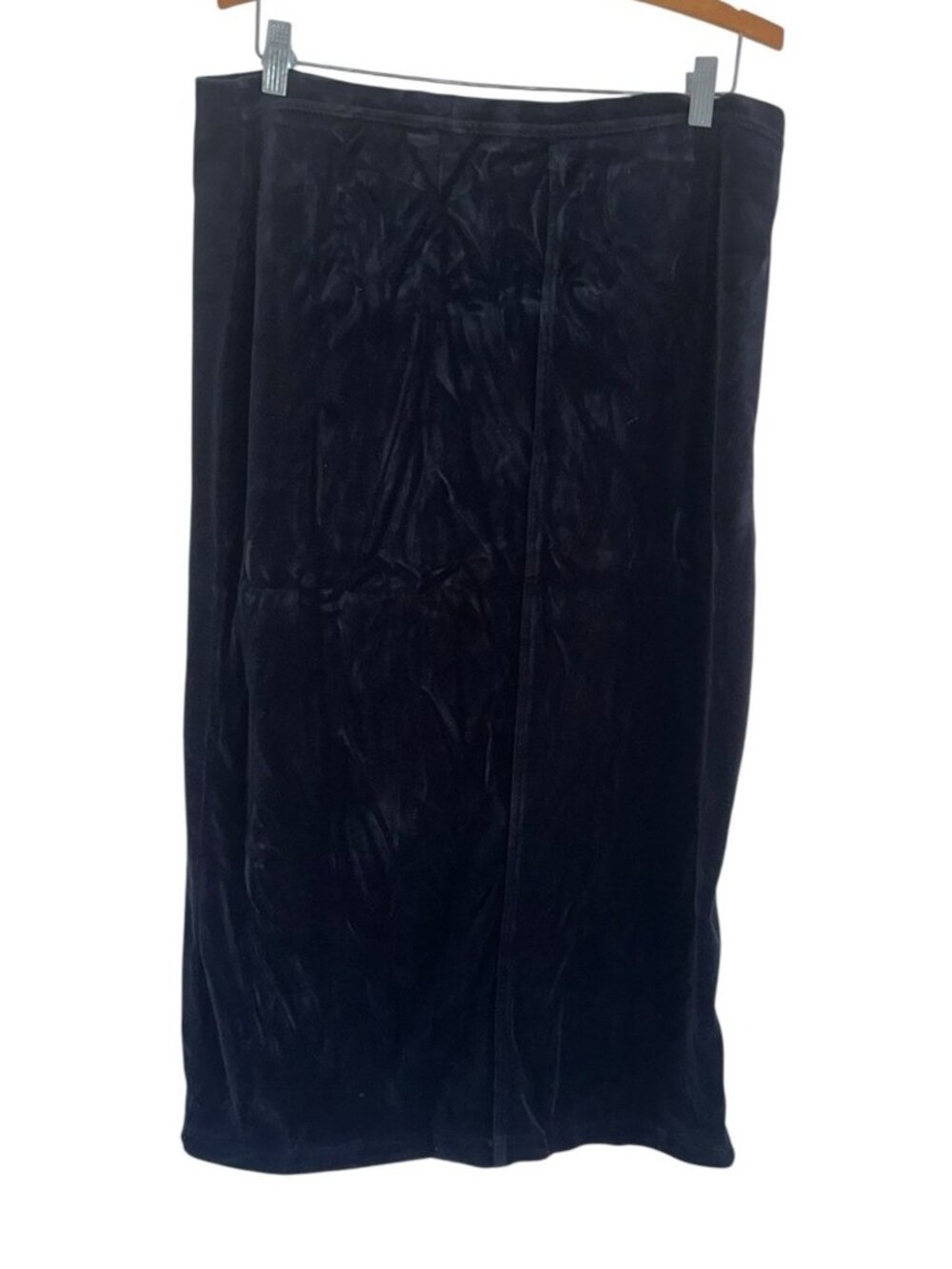 VTG Y2K Cherokee Women’s Velvet Maxi Skirt Sz L Black Whimsygoth Victorian Goth
